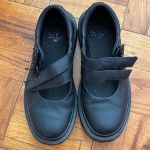 Dr. Martens double buckle Mary Jane shoes.